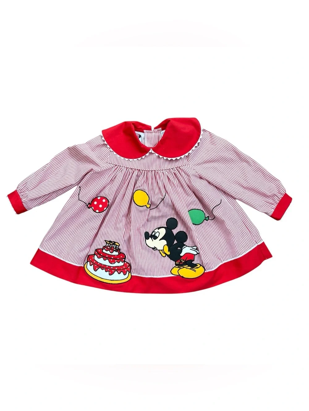 VINTAGE MINNIE'S CORNER BY YOUNGLAND MICKEY MOUSE BIRTHDAY DRESS SIZE 2T Disney